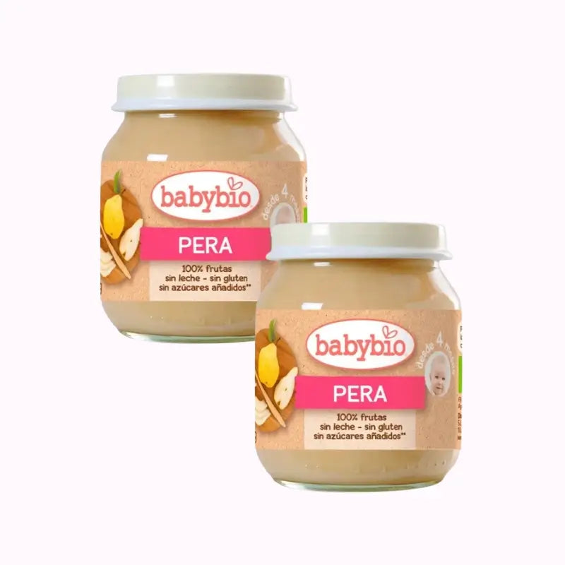 Babybio Poire, paquet de 2 x 130 g
