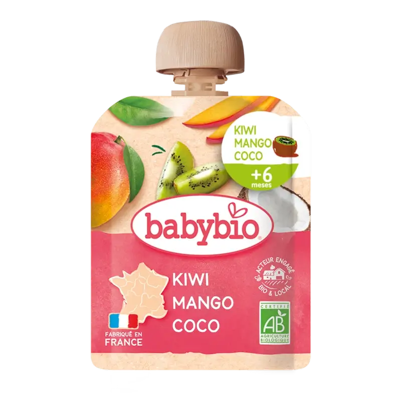 Babybio Pouch Kiwi Mangue Noix de Coco, 90 g
