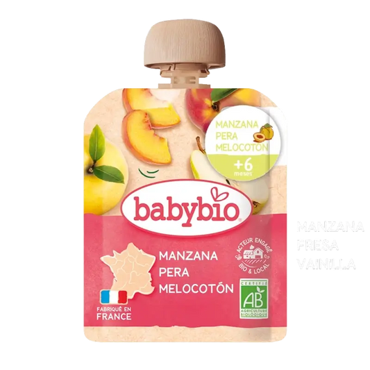 Babybio Pouche Pomme, Poire et Pêche , 90 g