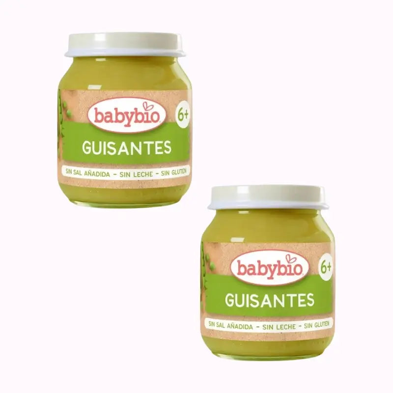 Babybio Babybio Petits pois, paquet de 2 x 130 grammes