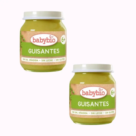 Babybio Babybio Petits pois, paquet de 2 x 130 grammes