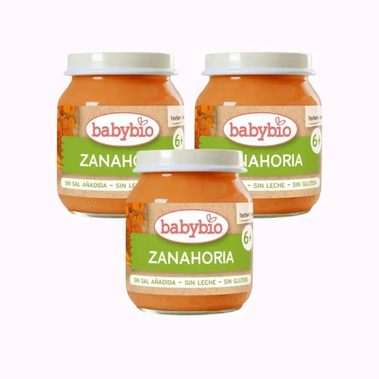 Bocal de carottes Babybio, paquet de 3 x 130 grammes