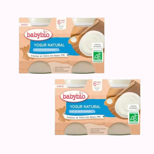 Babybio Yaourt Naturel de Vache, Pack 2 x 2X130 g
