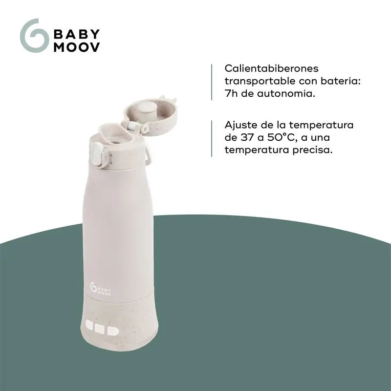 Chauffe-biberon transportable Babymoov avec batterie Moov & Feed Mineral Beige