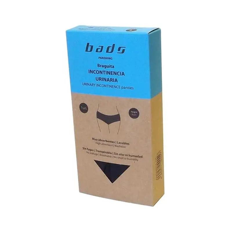 Bads Urinary Incontinence Briefs Black Size M.