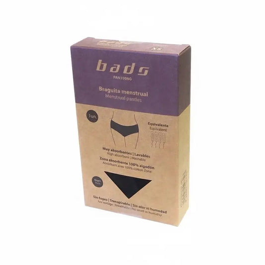 Bads Menstrual Panty Noir Avec Couture Taille XS