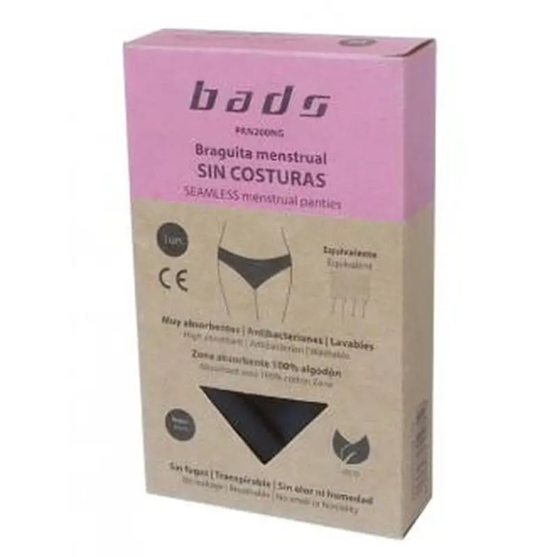 Bads Menstrual Panty Black Seamless Size Xl.