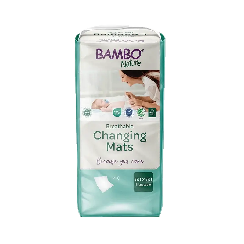Bambo Nature Baby Baby Nappy Changer 60X60Cm, 10 pcs.