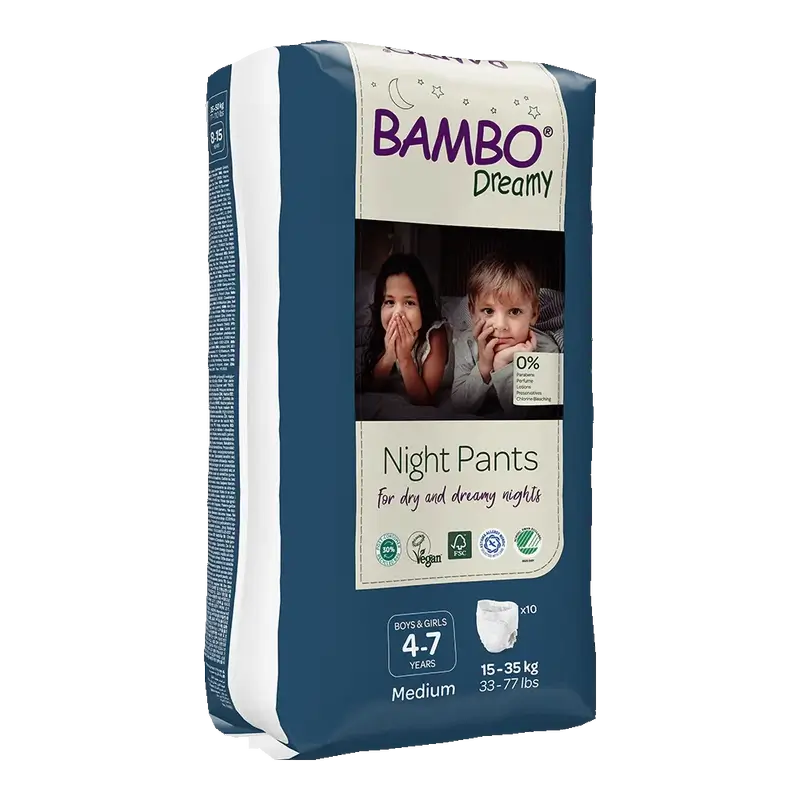 Couches Bambo Nature Dreamy Night M (15-35Kg), 10 pièces