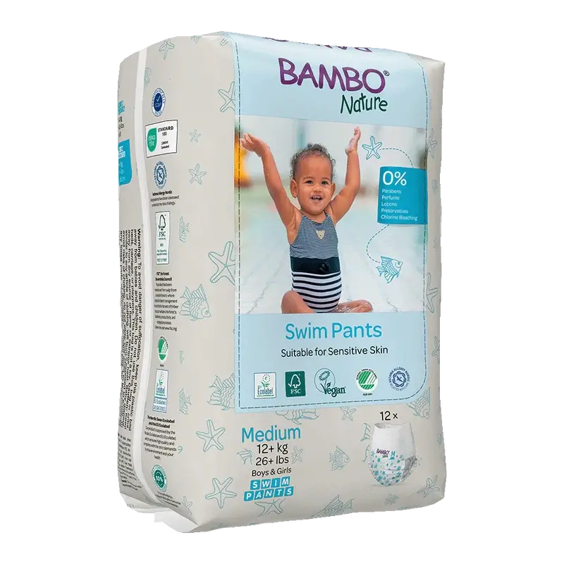 Couches à eau Bambo Nature Taille M (+12G), 12 pièces
