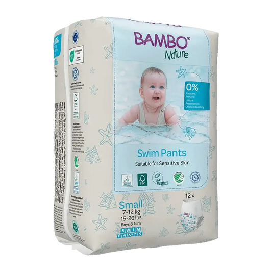 Couches à eau Bambo Nature Taille S (7-12Kg), 12 unités