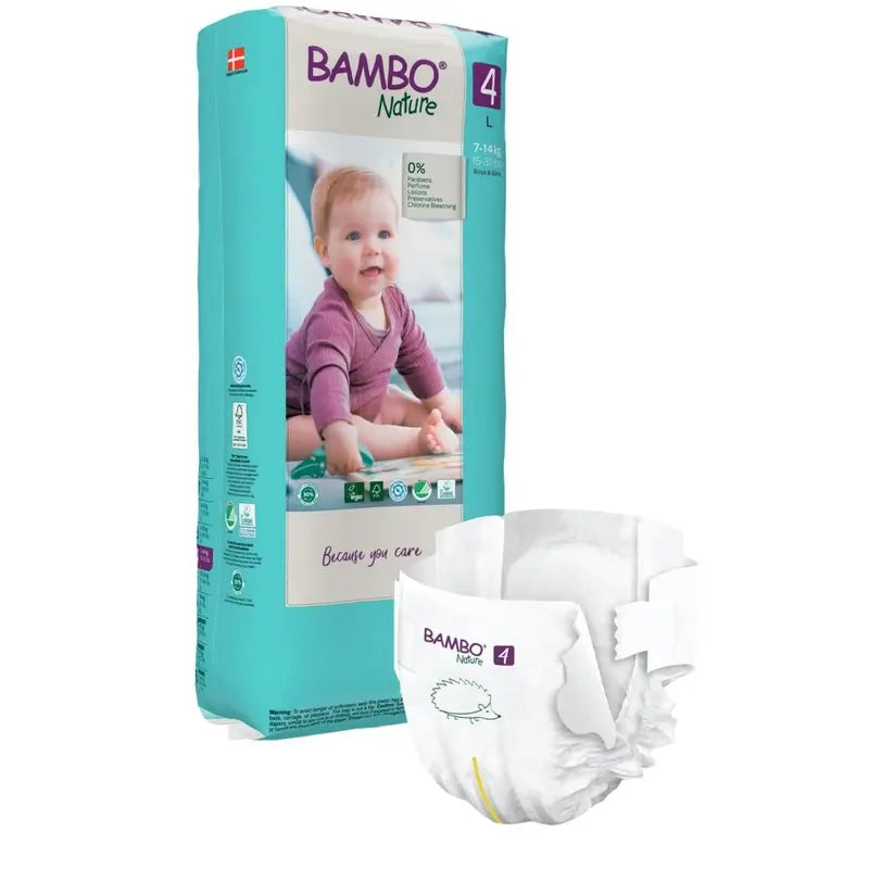 Couches Bambo Nature Taille 4 (7-14 Kg), 48 pcs.