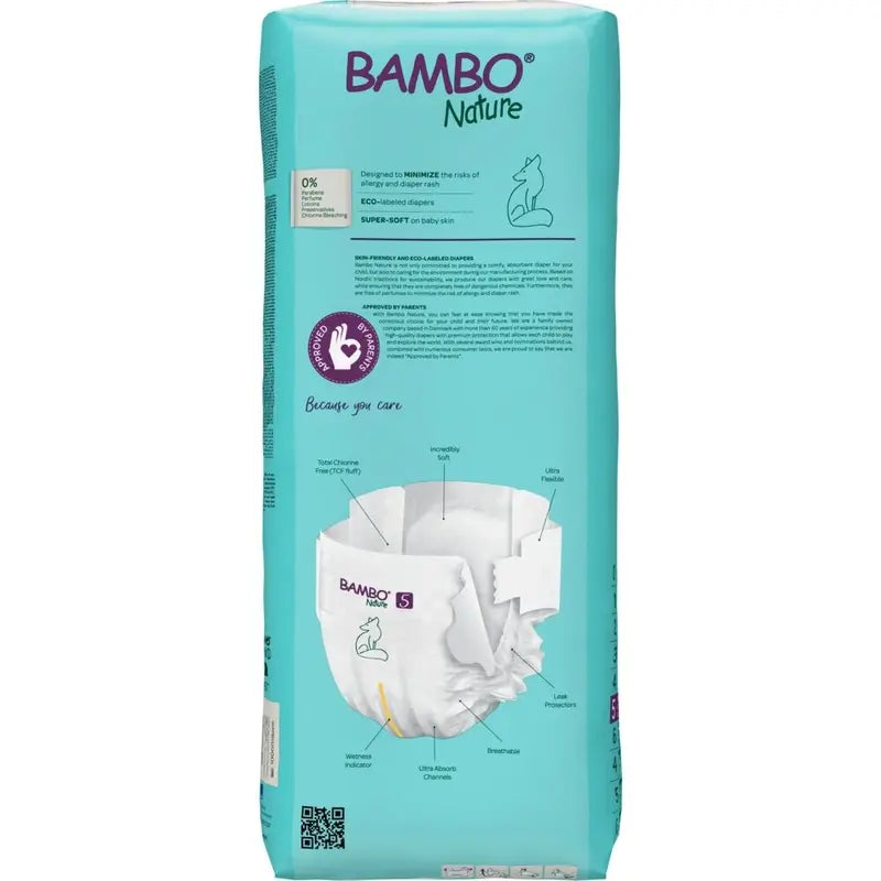 Couches Bambo Nature Taille 5 (12-18 Kg), 44 pièces