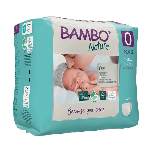 Couches Bambo Nature Taille 0 (1-3Kg), 24 pcs.