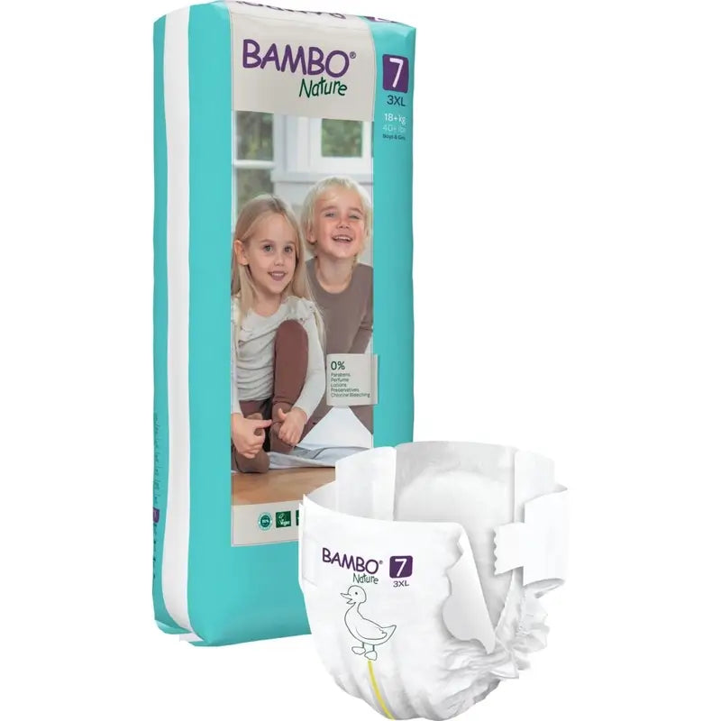 Couches Bambo Nature Taille 7 (18+ Kg), 40 pcs.