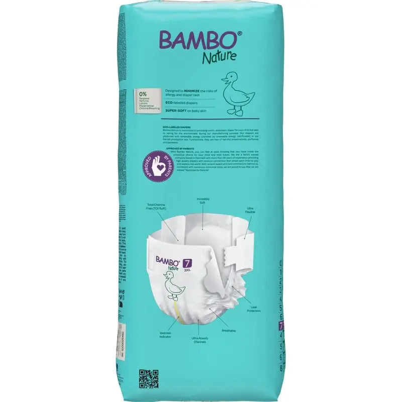 Couches Bambo Nature Taille 7 (18+ Kg), 40 pcs.
