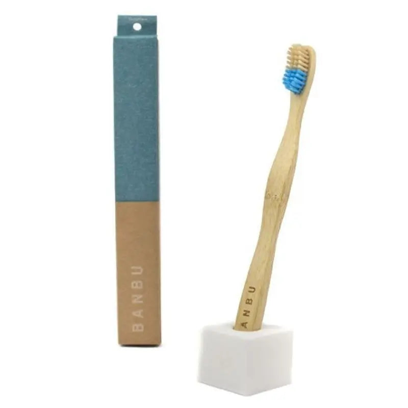 Brosse à dents Banbu adulte bleu moyen