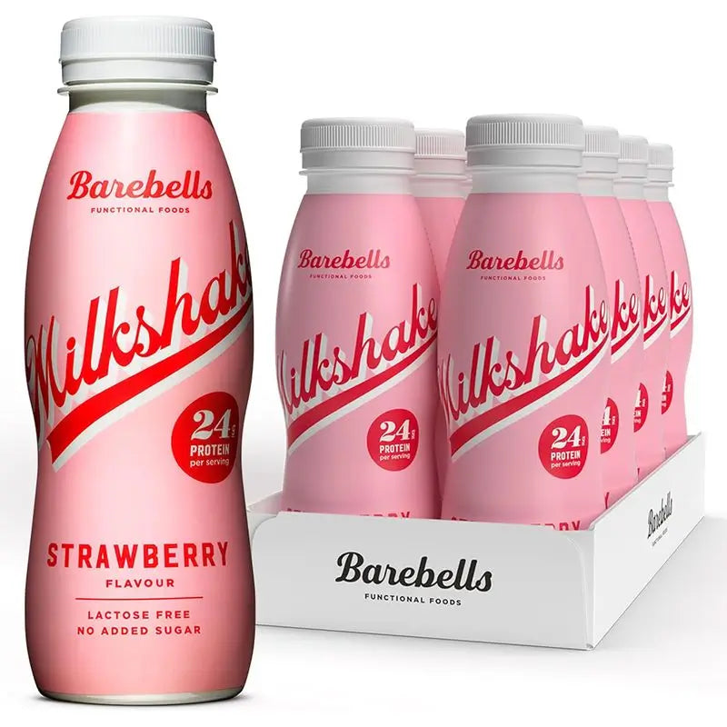 Barebells Pack Milkshake Fraise, 8 pcs x330 ml