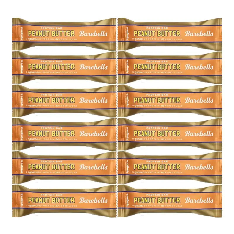 Barebells Barre protéinée au beurre de cacahuètes, paquet de 12 x 55 grammes