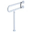 barre en acier inoxydable avec pied, blanche