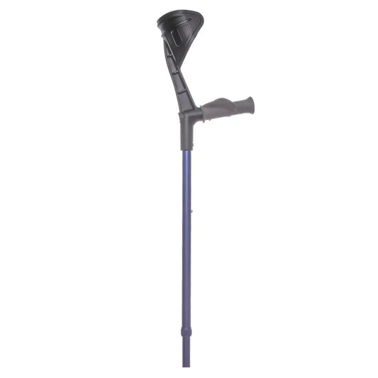 canne anglaise anatomique, toucher doux, bleue, pour droitier (pièce)