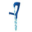 canne anglaise pliable, bleu (paire)