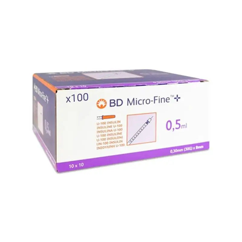 Bd Plastipak Pack Seringue à insuline Microfine 10 unités, 10 x 100 pcs.
