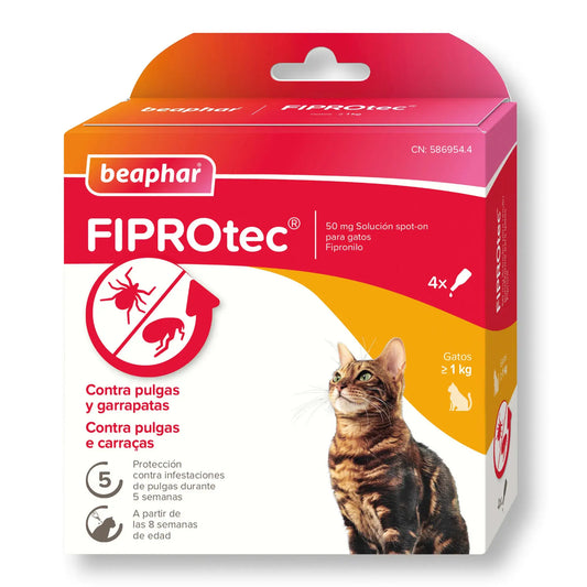 Beaphar Fiprotec Spot On Cat 4 Pip x 0,5 ml
