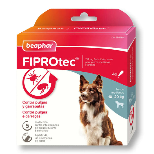 Beaphar Fiprotec Spot On Dog Med. 10-20Kg 4 Pip x 1.34 ml
