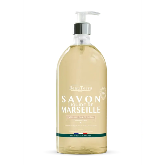 Beauterra Savon de Marseille à la fleur de coton, 1000 ml