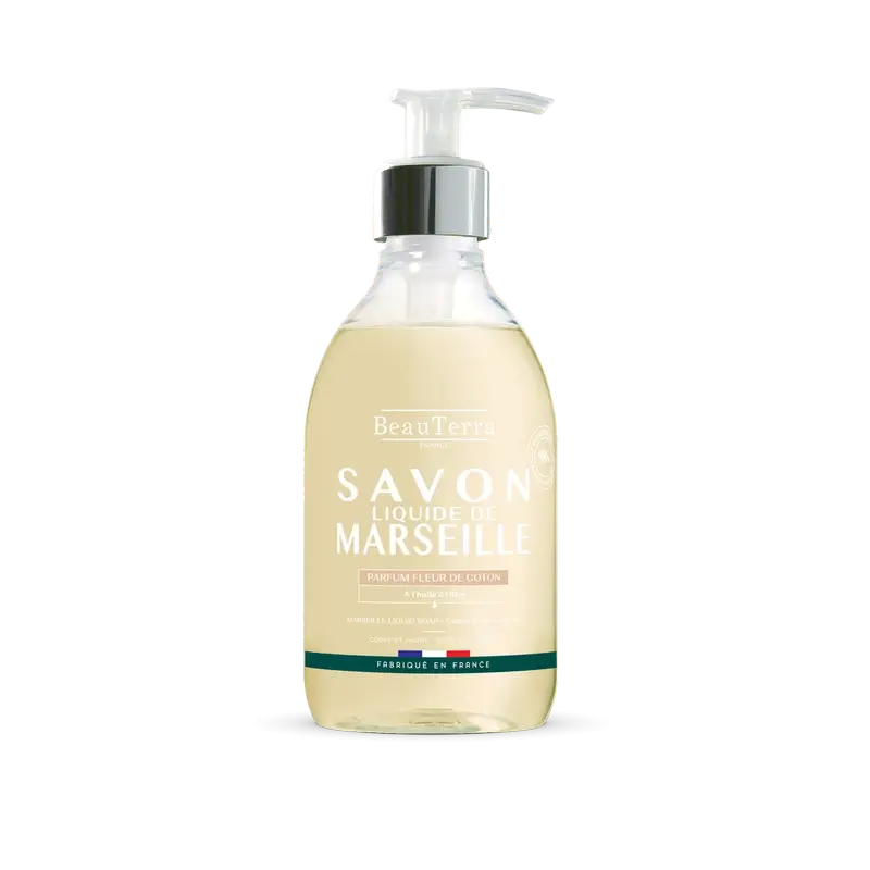 Beauterra Savon de Marseille à la fleur de coton, 300 ml