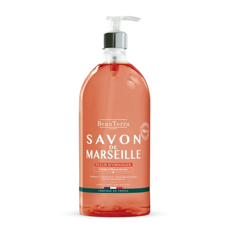 Beauterra Savons de Marseille Savon de Marseille Fleur d'oranger , 1000 ml