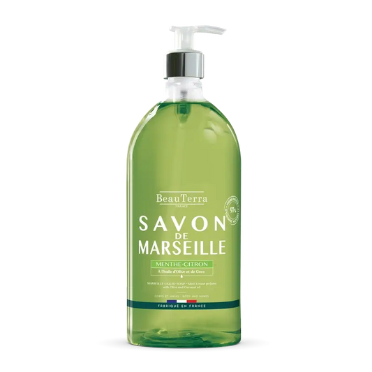 Beauterra Savons de Marseille Savon de Marseille Menthe-Citron , 1000 ml