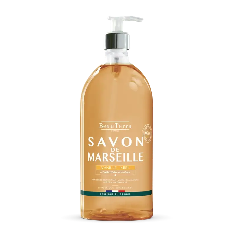 Beauterra Savons de Marseille Savon de Marseille Vanille & Miel , 1000 ml