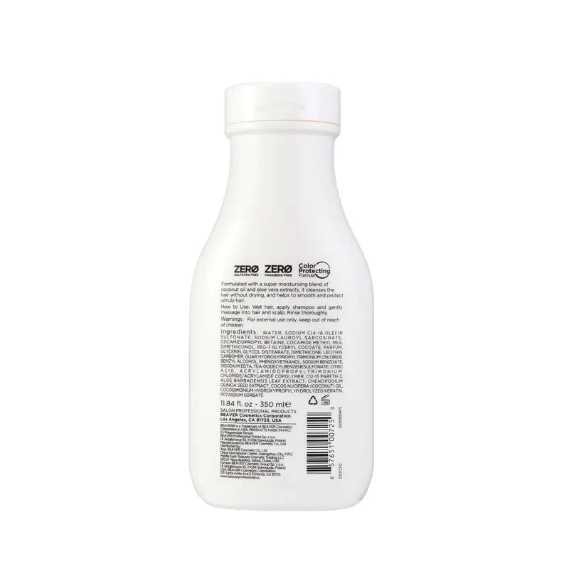 Shampooing hydratant à l'huile de coco et au quinoa de Beaver, 350 ml