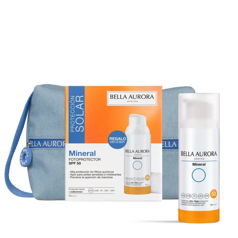 Bella Aurora Anti-Blemish Mineral Photoprotector Spf50 + Jean Gift Set, 50 ml
