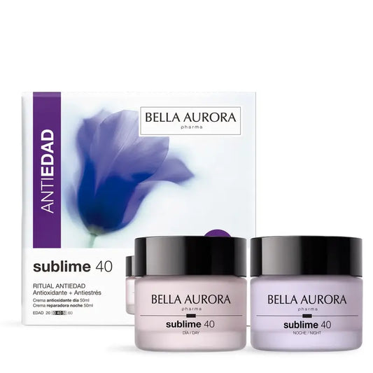 Bella Aurora Sublime 40 Pack : Rituel anti-âge, antioxydant et anti-stress, 50 + 50 ml