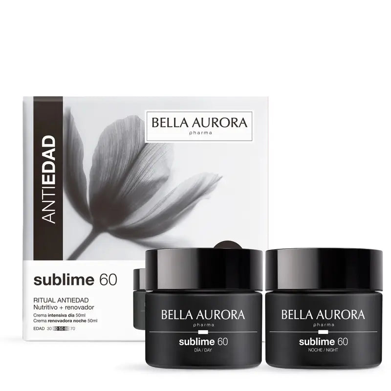 Bella Aurora Sublime 60 Pack - Rituel anti-âge, nourrissant et régénérant, 50 + 50 ml