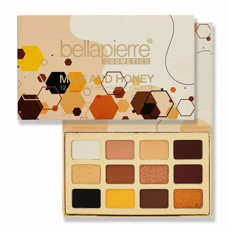 Bellapierre Cosmetics Palette d'ombres à paupières Milk & Honey, 12 couleurs, 25 g