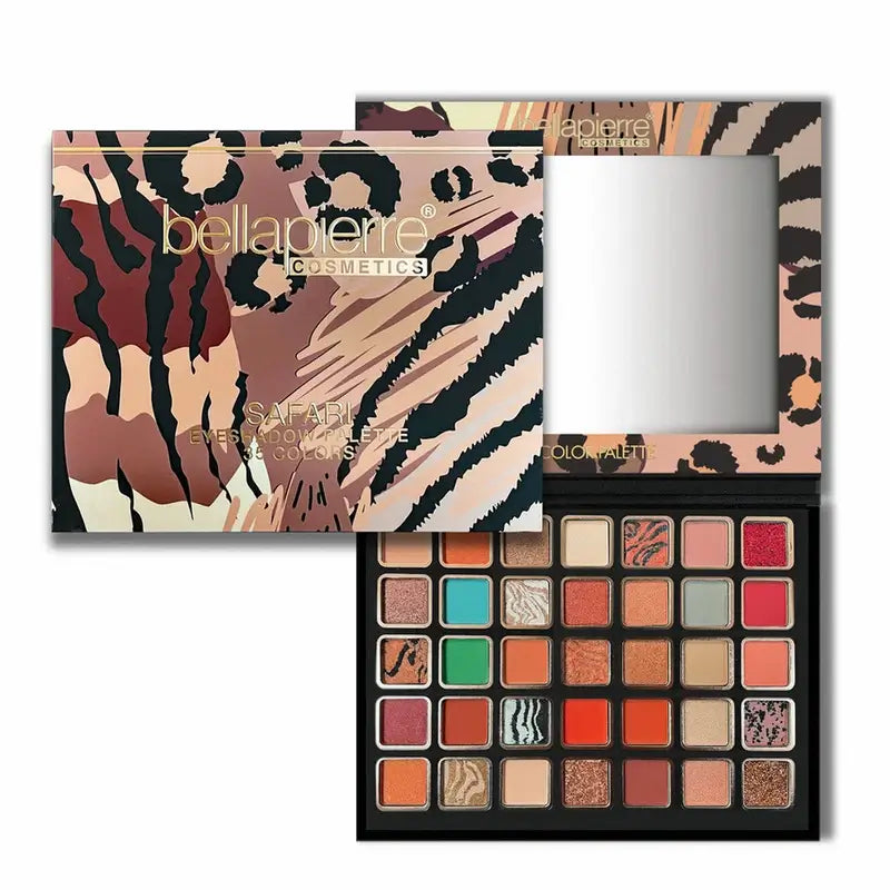 Bellapierre Cosmetics Palette d'ombres à paupières Safari, 35 couleurs, 38 g