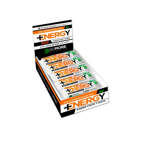 Bemore Nutrition Energy+ Energy Bar Coconut & Date Flavour Box 18 units
