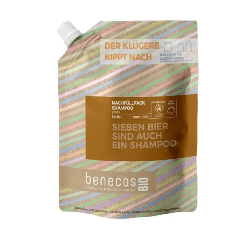 Benecos Unisex Beer Shampoo 1Lt. Bio Vegan Refill