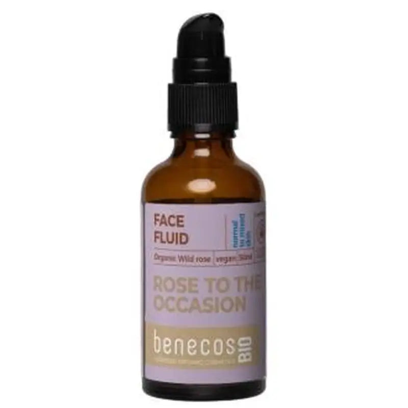 Benecos Fluido Facial Piel Norma-Mixta Rosa M. 50Ml. Bio