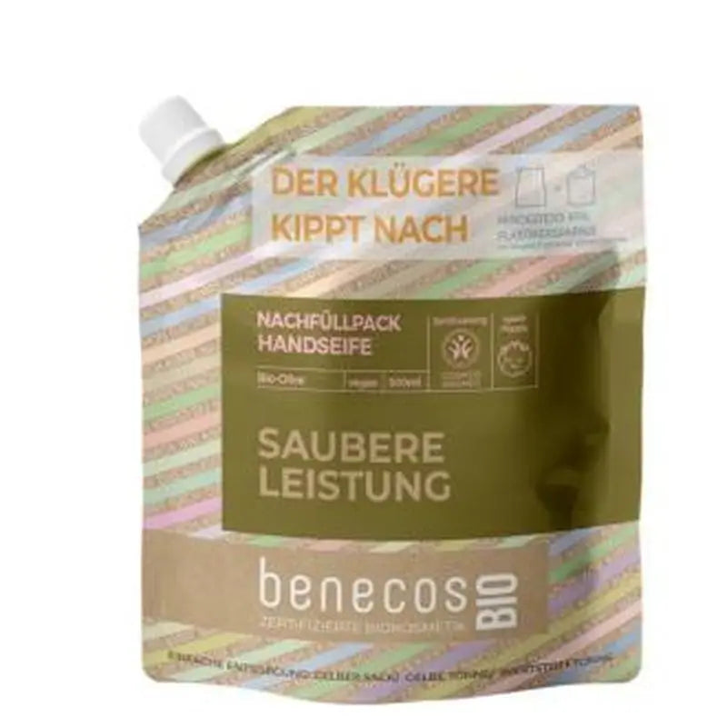 Benecos Olive Hand Soap Refill 500ml. Organic Vegan