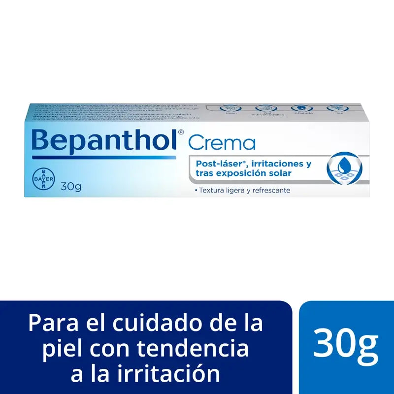 Bepanthol Crème régénératrice post-laser et irritation, 30 gr