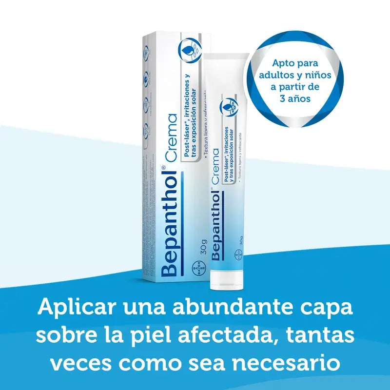 Bepanthol Crème régénératrice post-laser et irritation, 30 gr