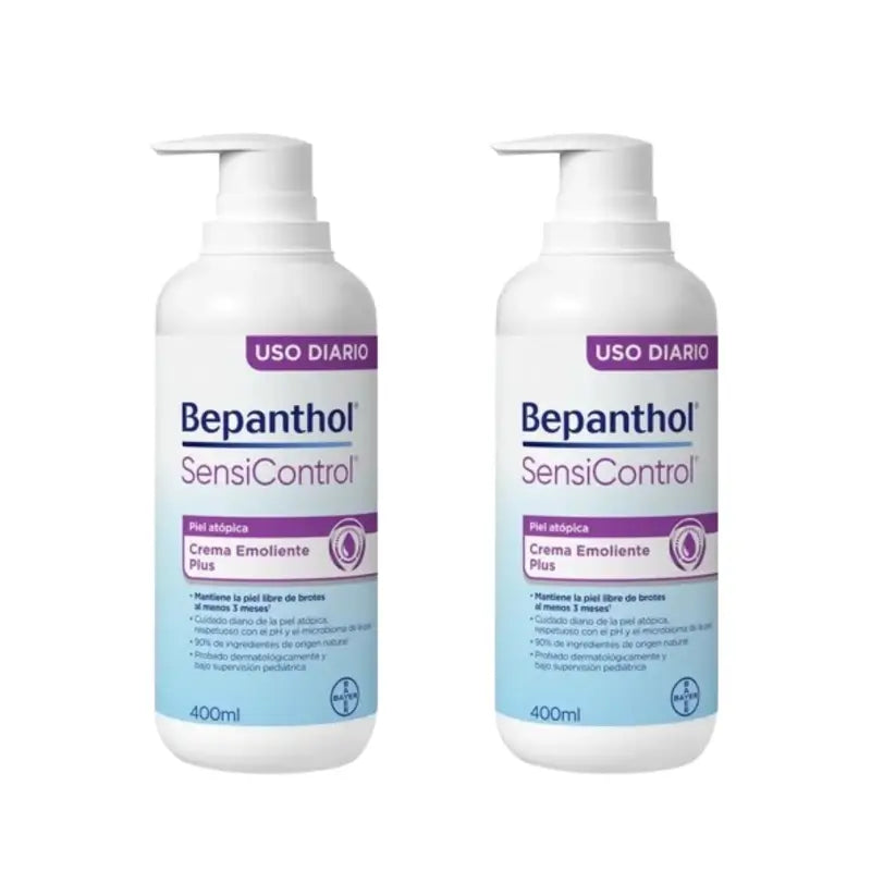 Bepanthol Sensicontrol Crème émolliente quotidienne, 2X400 Ml