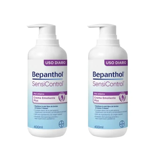 Bepanthol Sensicontrol Crème émolliente quotidienne, 2X400 Ml