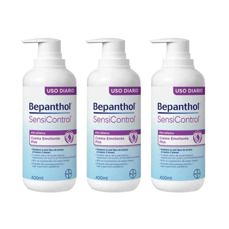 Bepanthol Sensicontrol Crème émolliente quotidienne, 3X400 Ml