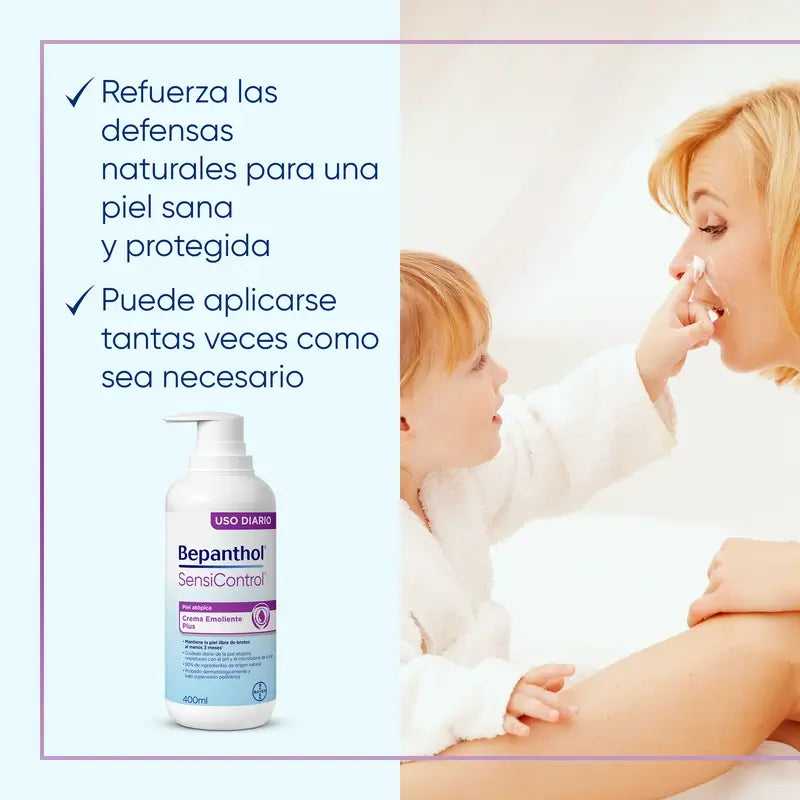 Bepanthol SensiControl Crème émolliente pour les irritations cutanées atopiques, 400 ml